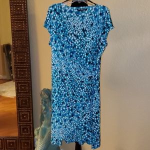 Jersey faux wrap dress